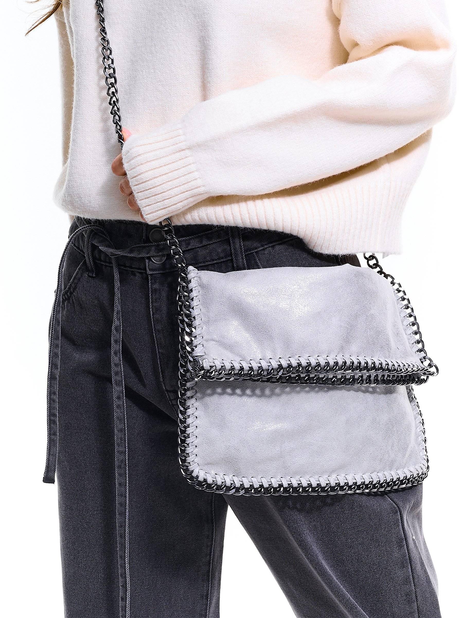 Bags and Handbags | Womens GATE Crossbody bag with chain Grey