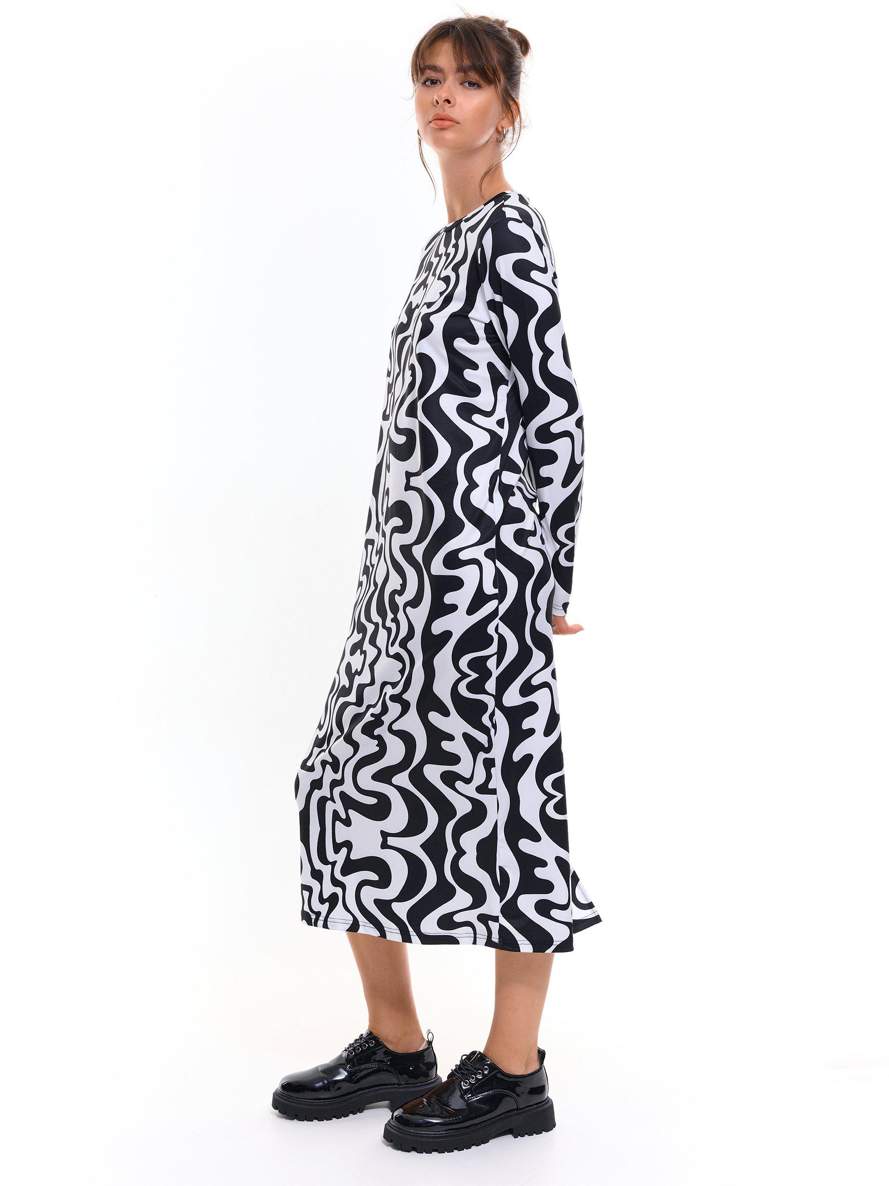 Dresses | Womens GATE Patterned maxi dress White, Black, Brown