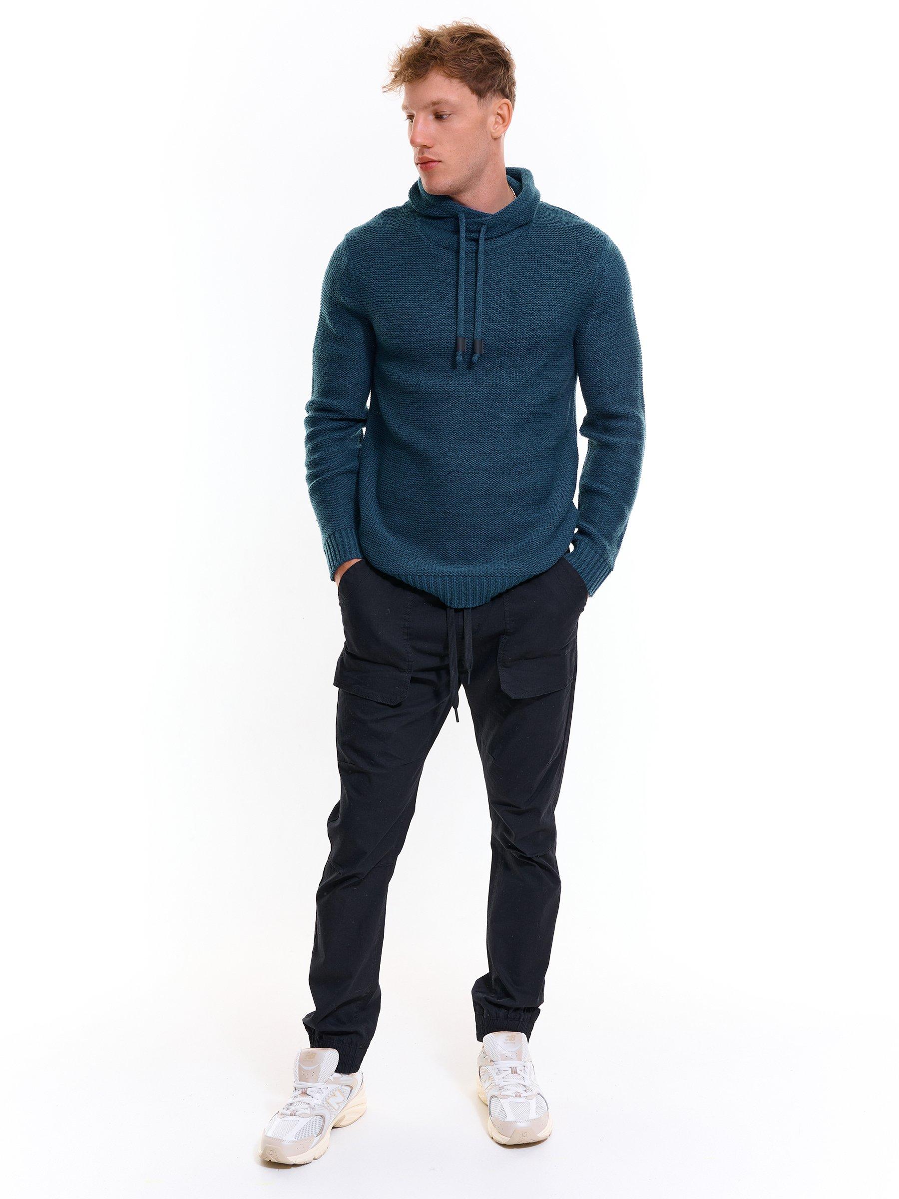 Knits & Sweatshirts | Mens GATE Marled pullower with high collar Blue