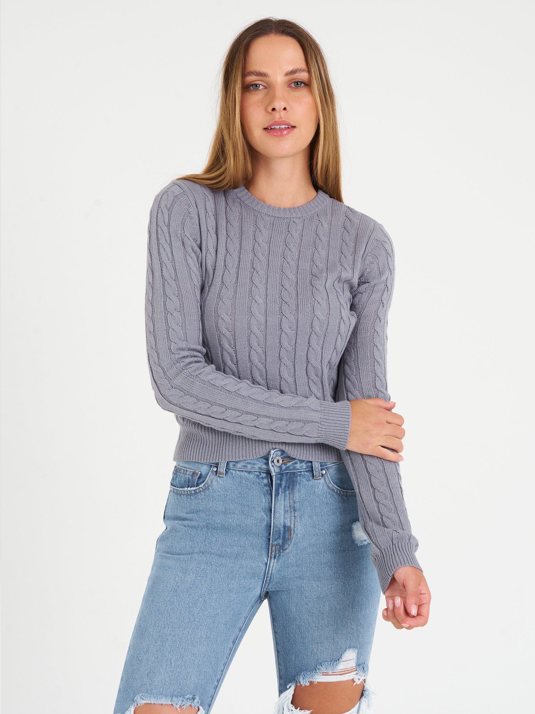 Knits & Sweatshirts | Womens GATE Cable-knit jumper Grey