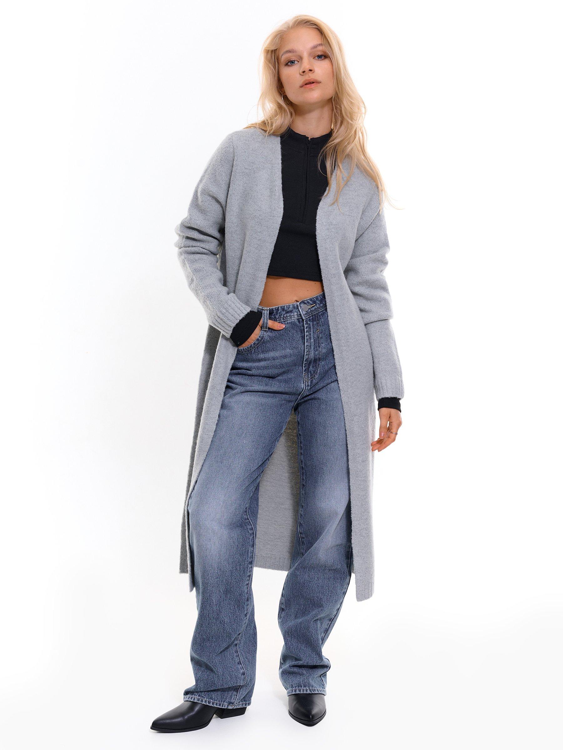 Knits & Sweatshirts | Womens GATE Longline cozy cardigan Grey