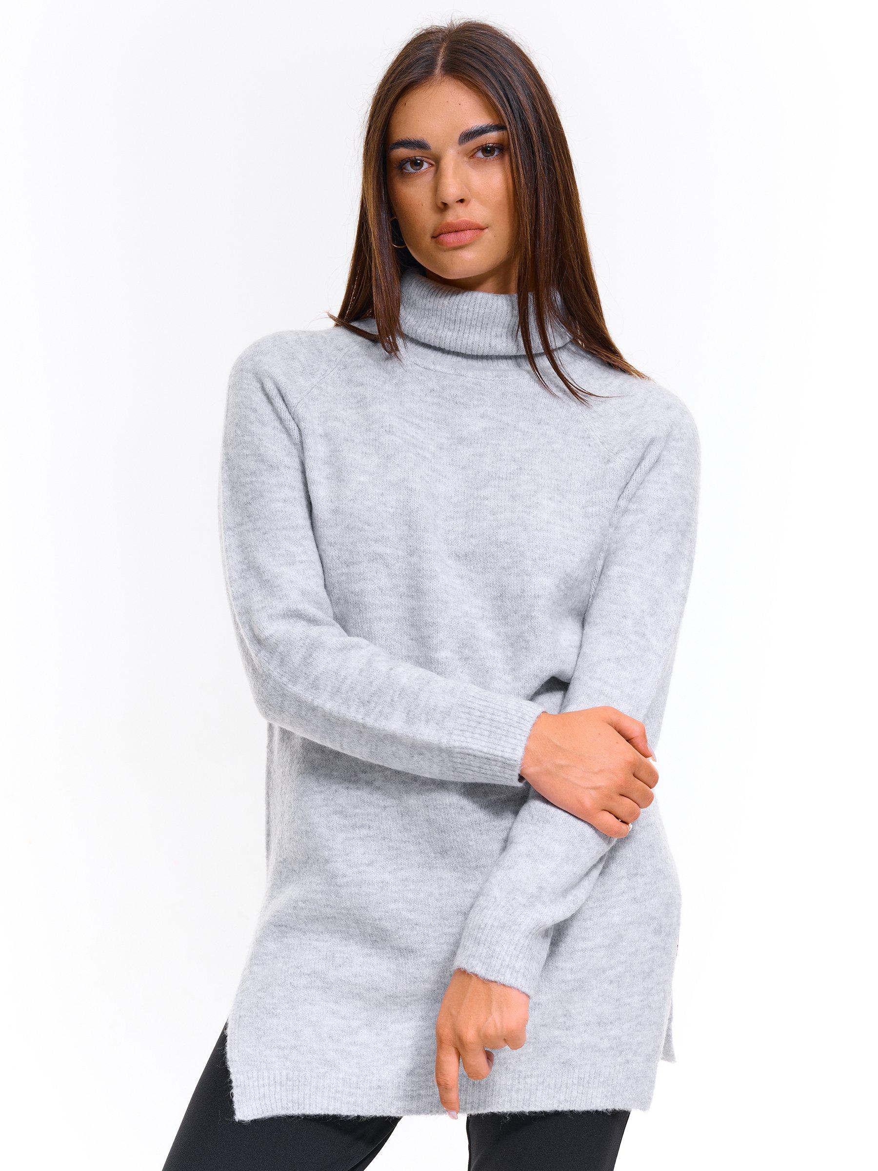 Knits & Sweatshirts | Womens GATE Longline roll neck pullover Grey