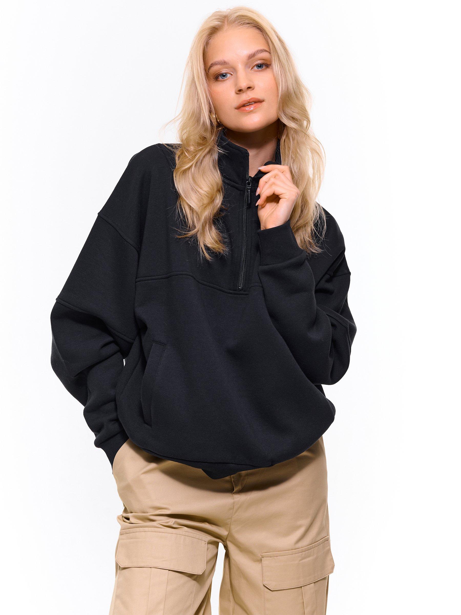 Knits & Sweatshirts | Womens GATE Sweatshirt with zipper Black