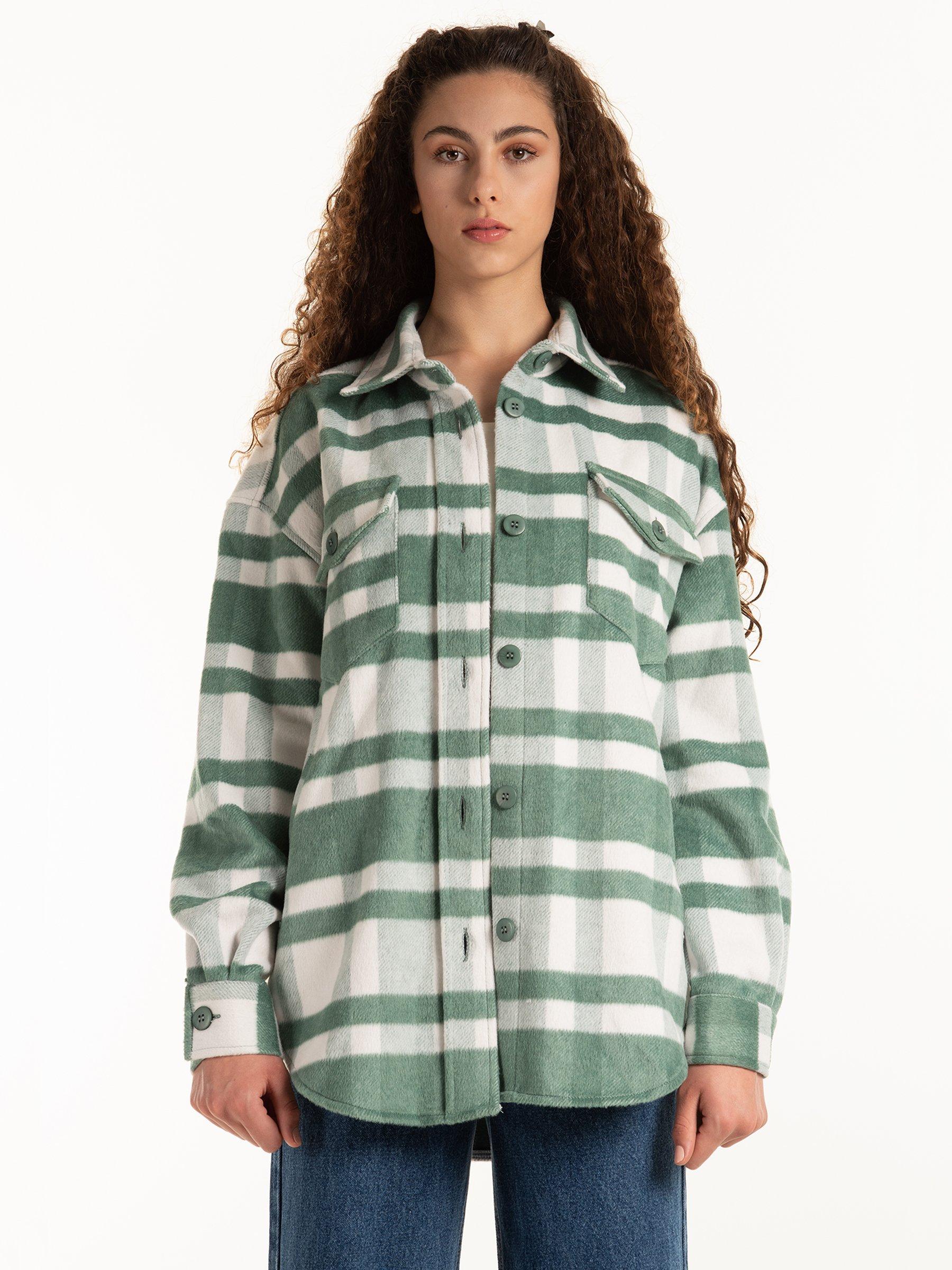 Outerwear | Womens GATE Plaid jacket Green
