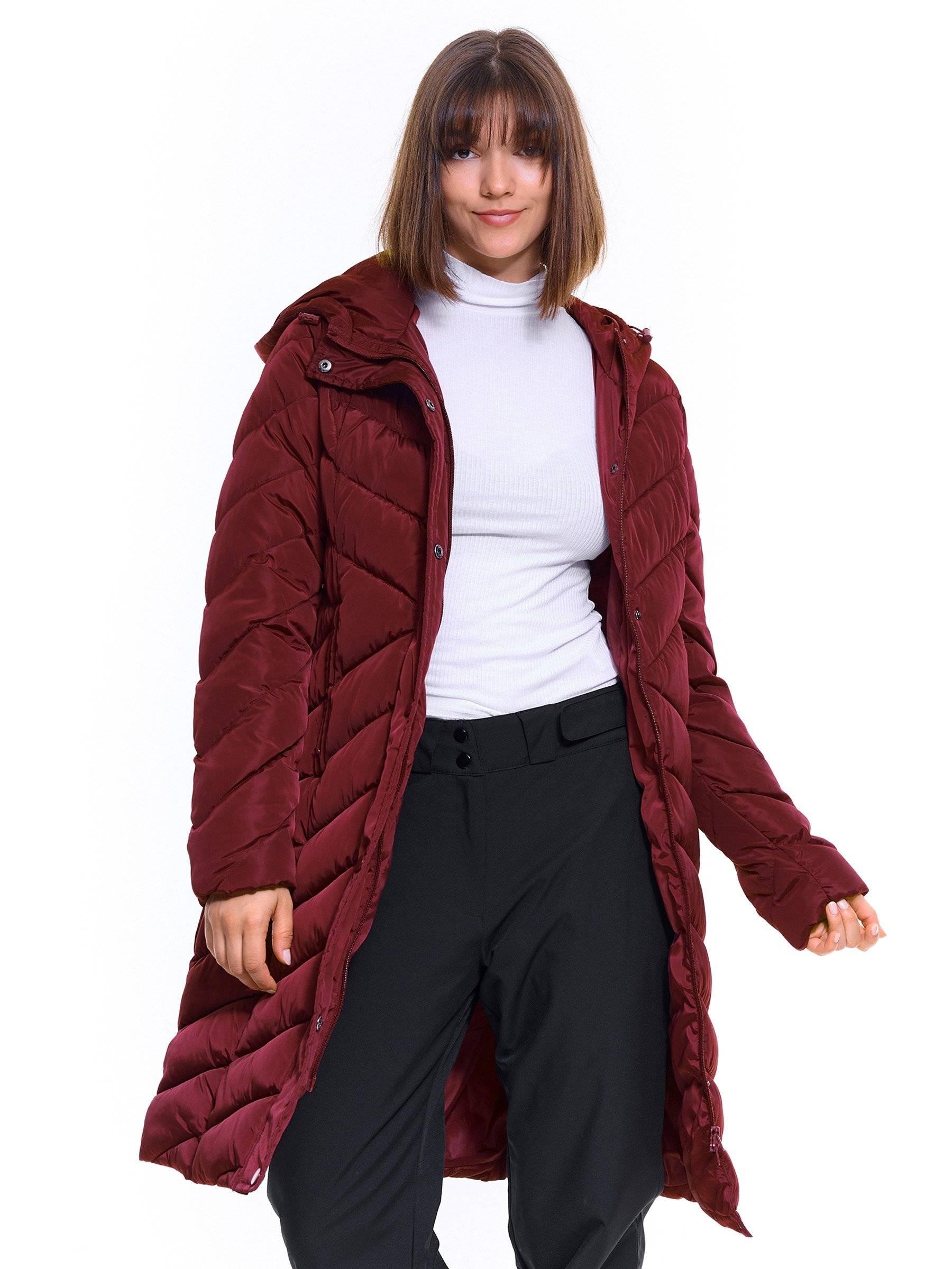 Outerwear | Womens GATE Quilted padded winter jacket with hood Red