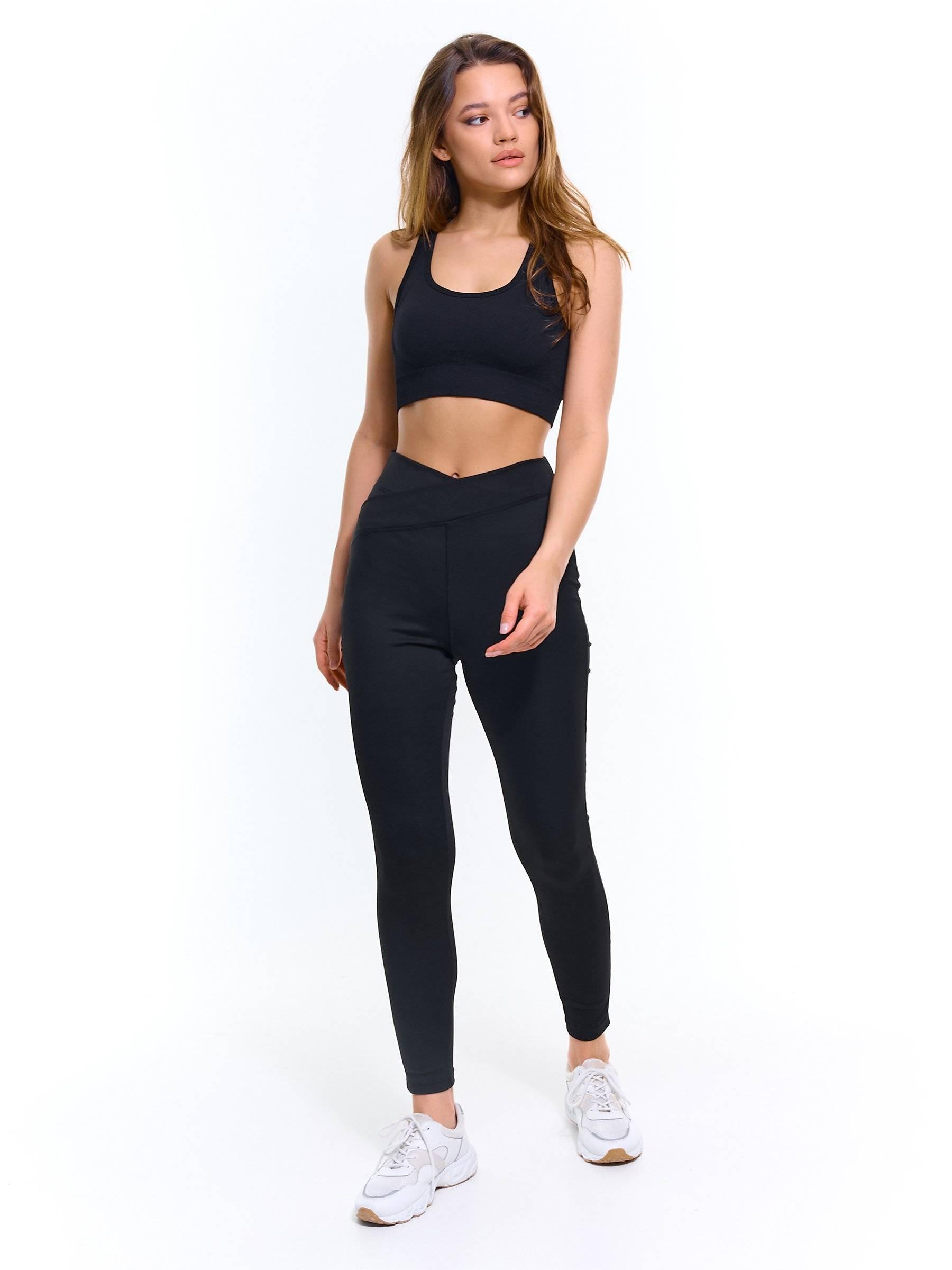 Pants | Womens GATE Basic leggings with v-waist Black