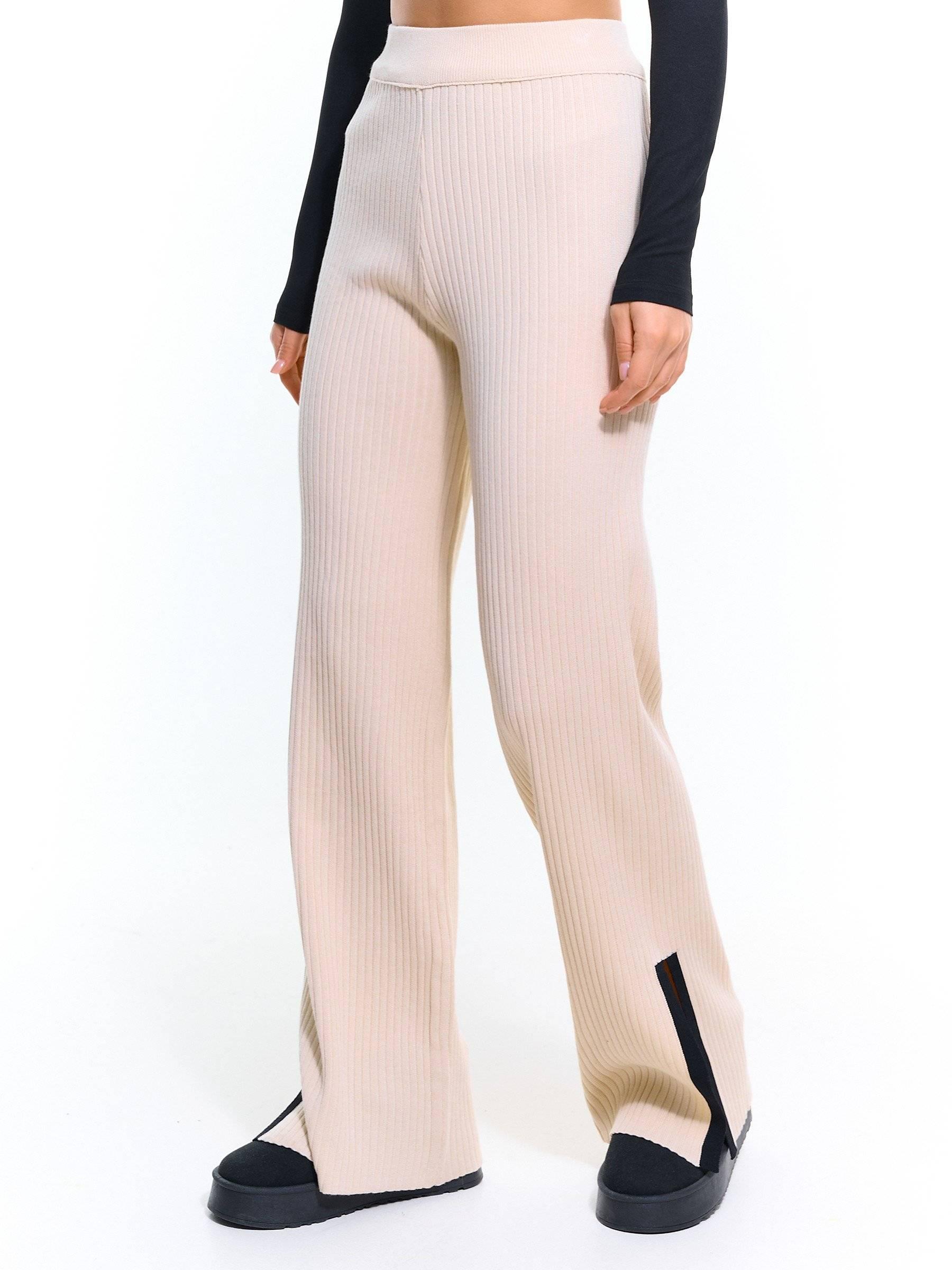Pants | Womens GATE Knitted flared pants Beige