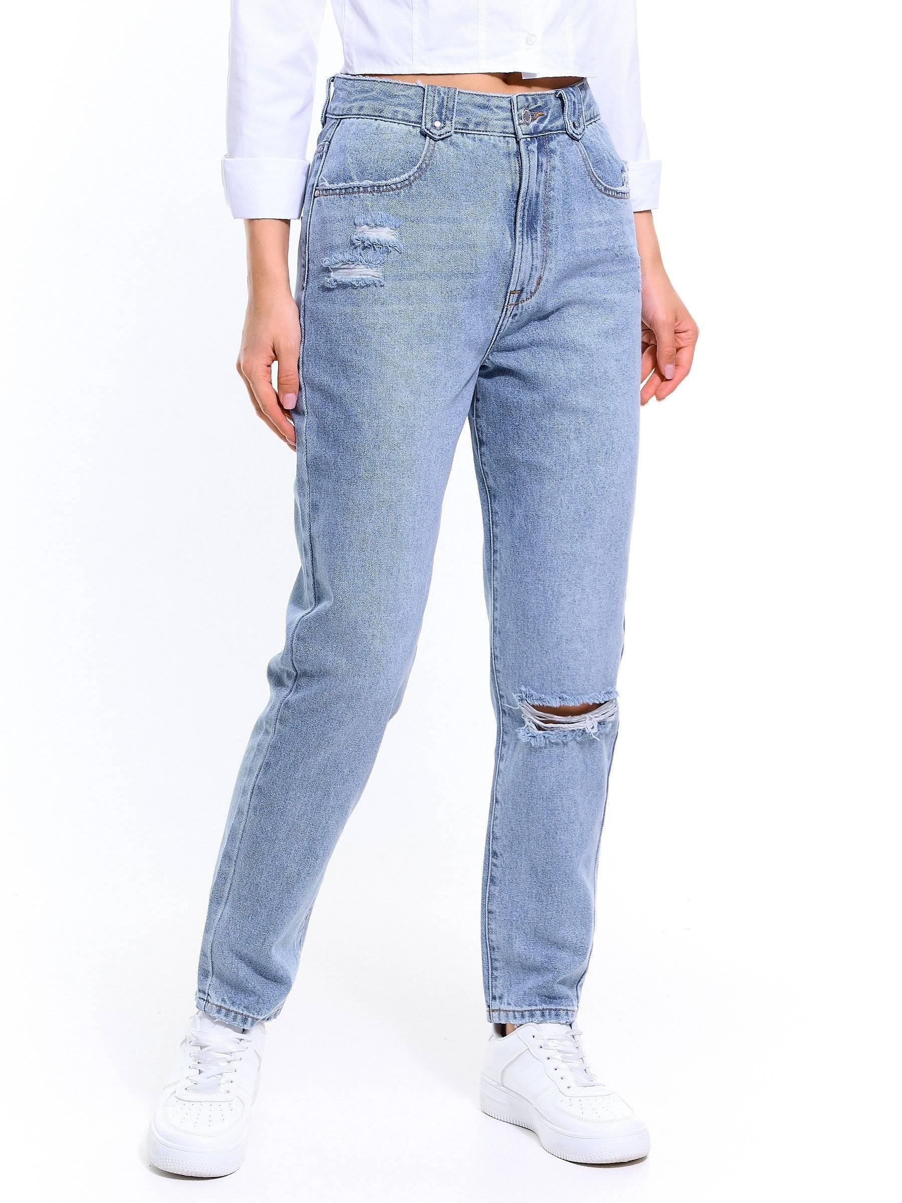 Pants | Womens GATE Mom fit jeans with damages Blue