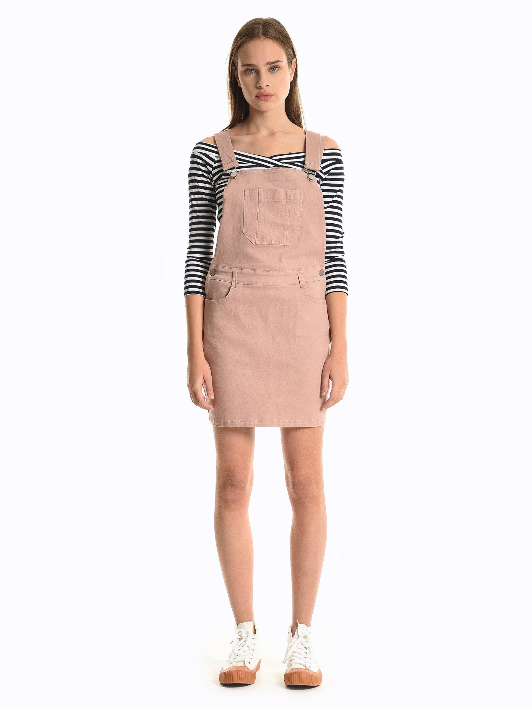 Skirts | Womens GATE Dungaree skirt with side pockets Pink
