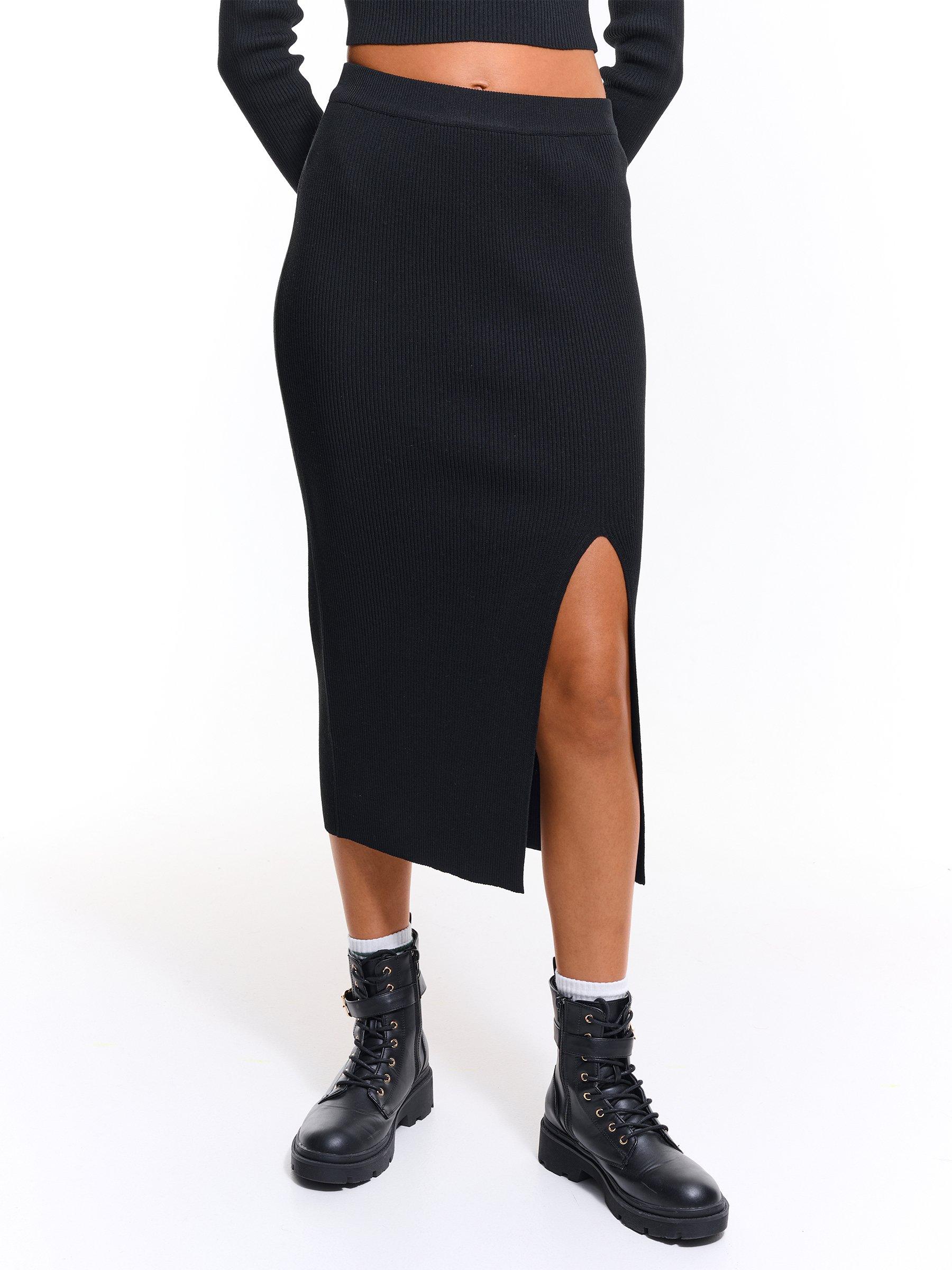 Skirts | Womens GATE Knitted midi skirt Black
