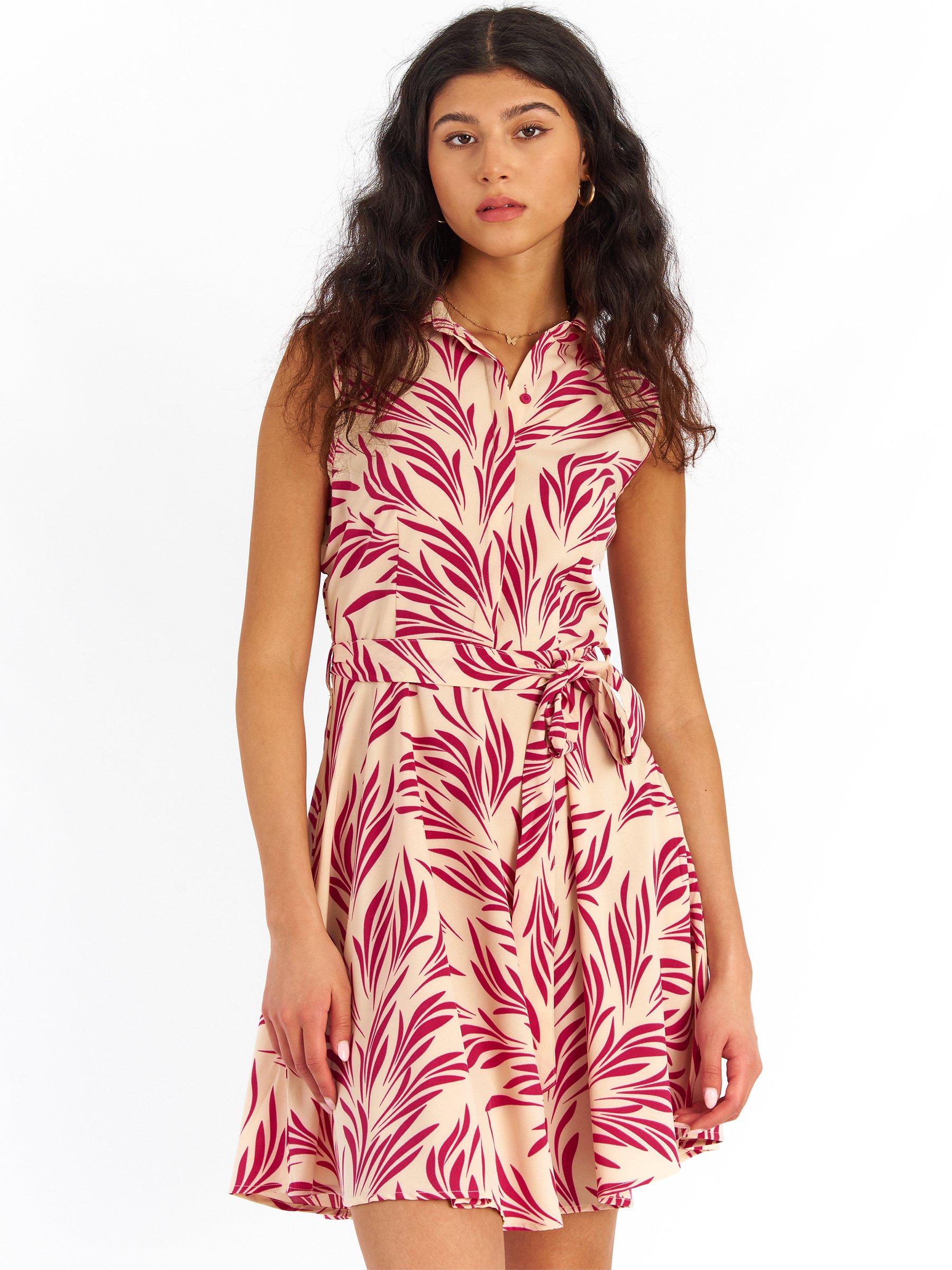 Dresses | Womens GATE Sleeveless dress with print Pink, Beige