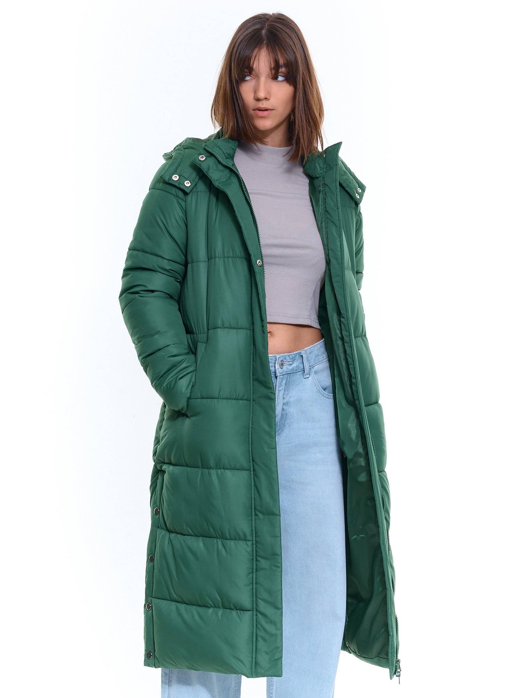 Outerwear | Womens GATE Ladies longline quilted padded jacket Green